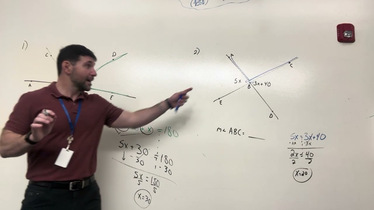 Geometry: Reviewing Angles in a Triangle. 