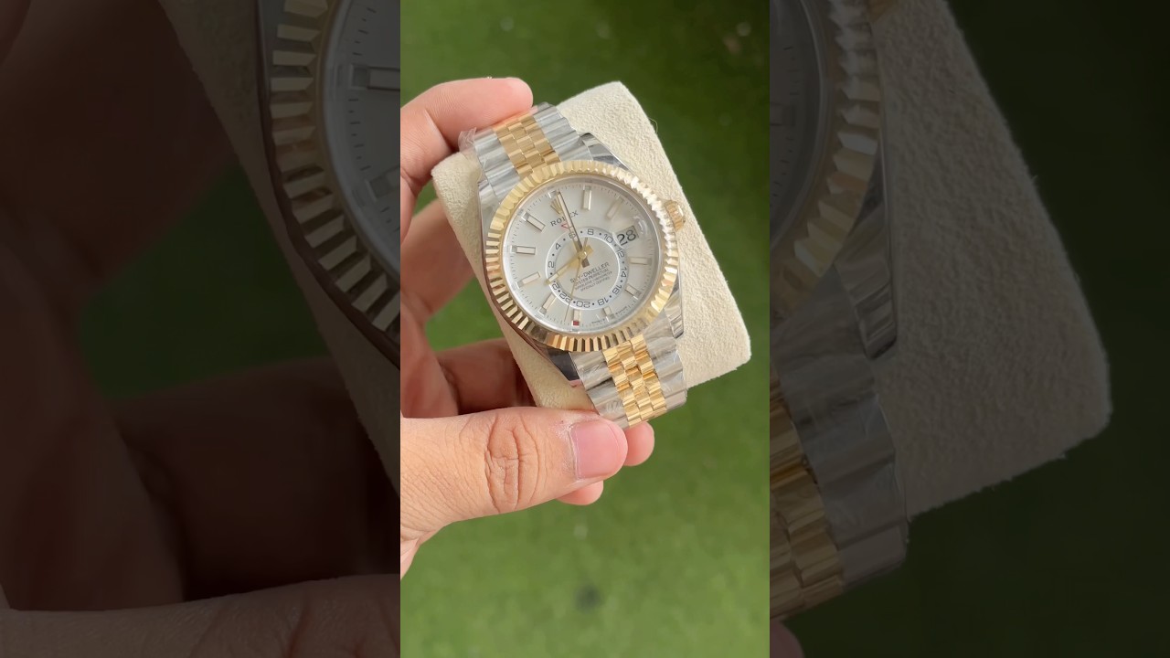 Rolex SkyDweller Yellow Gold & Steel 336933 White Dial#luxurywatchesindia #indianwatches #rolexindia