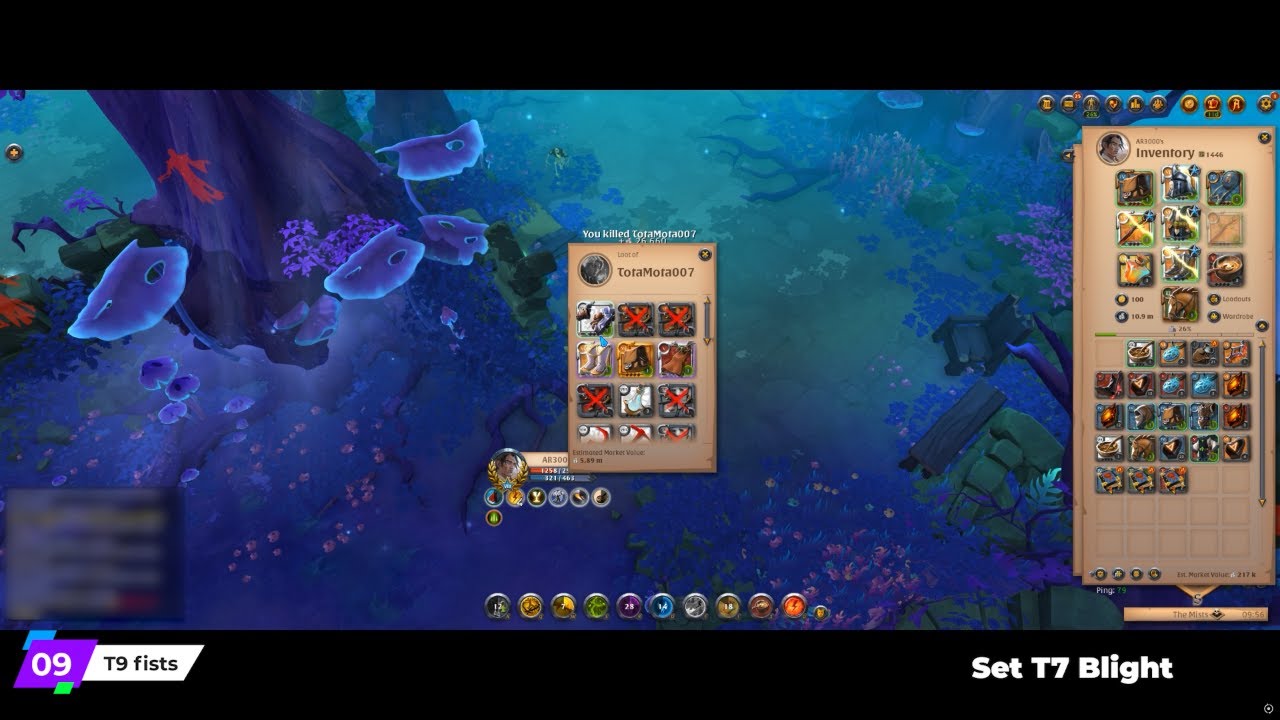 I killed T9 players in T7 Blight - Albion online Nature staffs PVP 1VX
