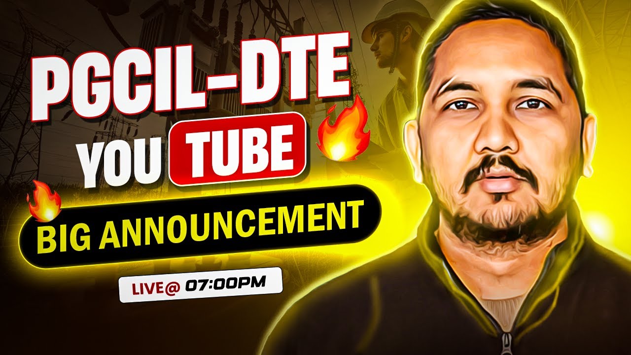 PGCIL DTE | Big Announcement🔥 for Electrical Engineering | Raman sir