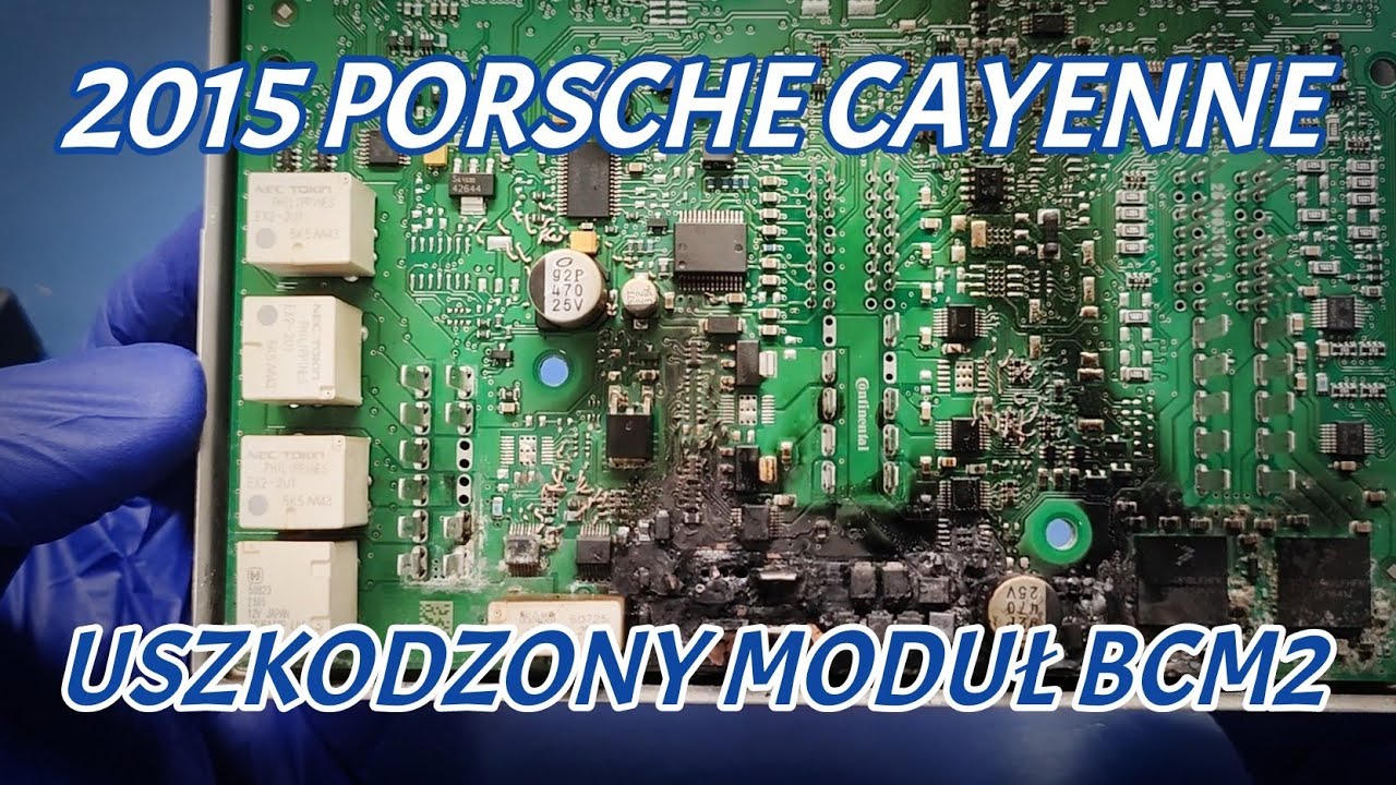 Moduł BCM w Porsche Panamera po zalaniu naprawa Poznań WLKP 732-444-044 OBDSERWIS Jakub Szymanuszka 