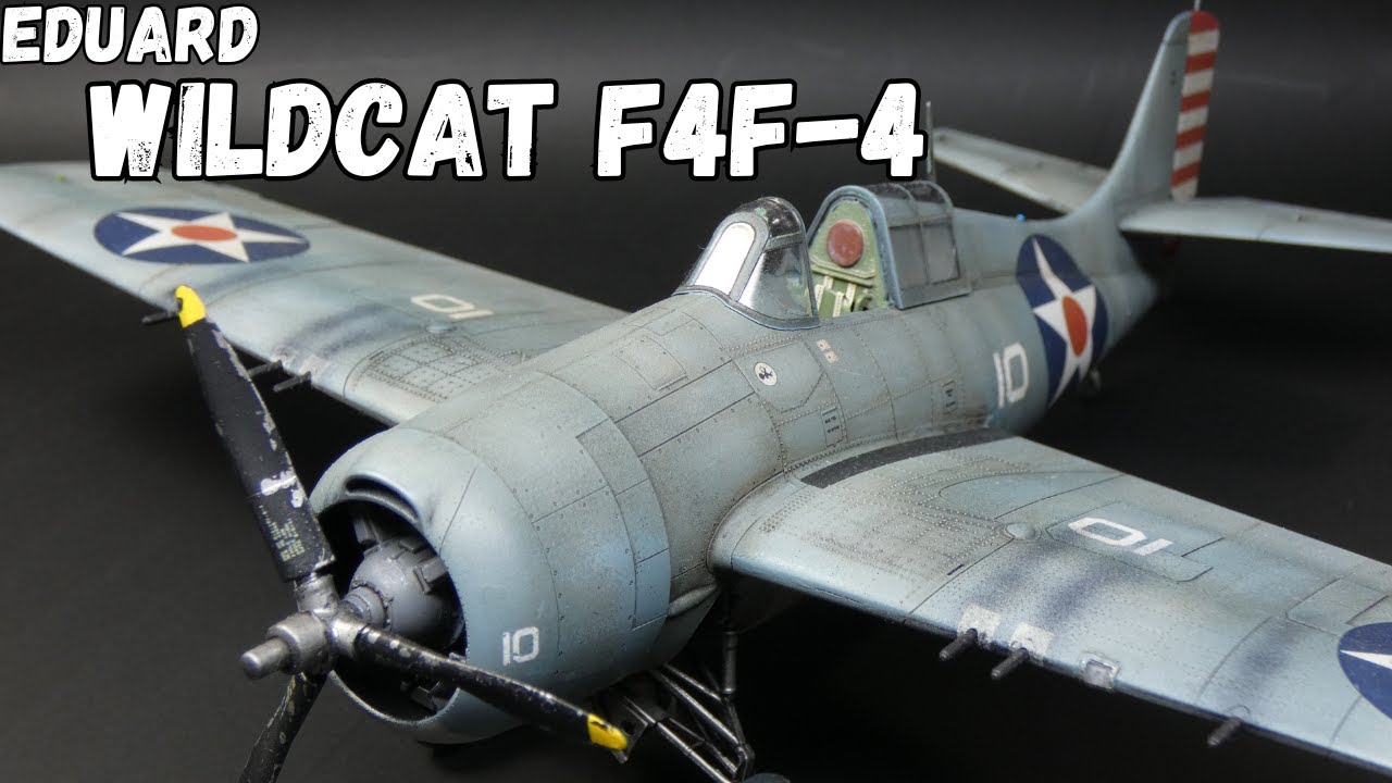 Комплект для сборки и покраски модели самолёта Eduard F4F-4 Wildcat в масштабе 1/48
