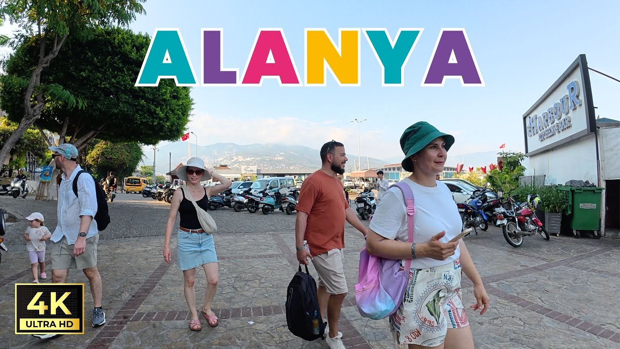 Alanya Harbour & Red Tower Walking Tour | Antalya Turkiye | July 27, 2025 [4K HD/60 fps]
