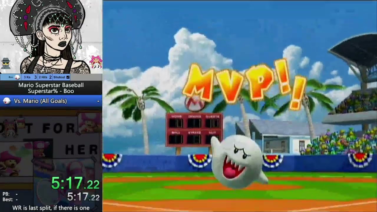 Mario Superstar Baseball - Superstar% Boo in 5:32.567 (World Record)