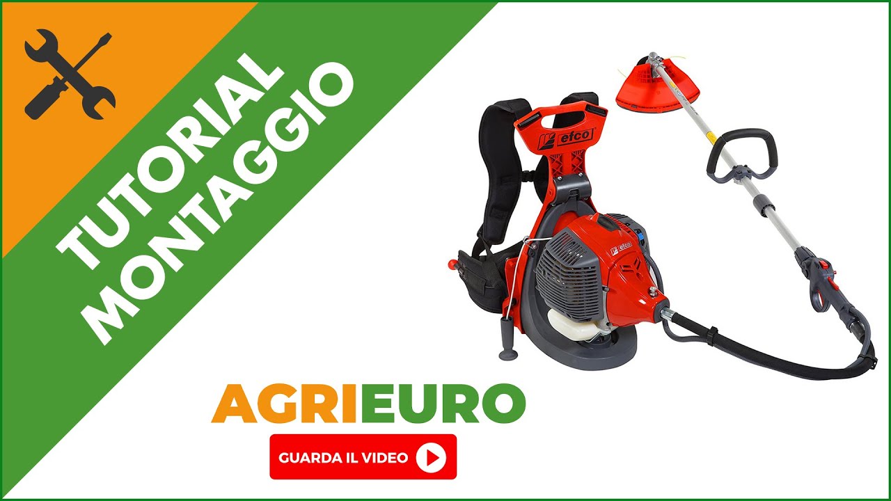 Decespugliatore a scoppio Efco DSF 5300: come montare il pratico decespugliatore spalleggiato
