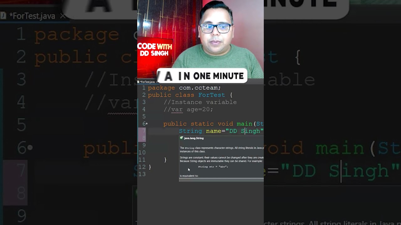 Local Variable Type Inference | Java In One Minute | 