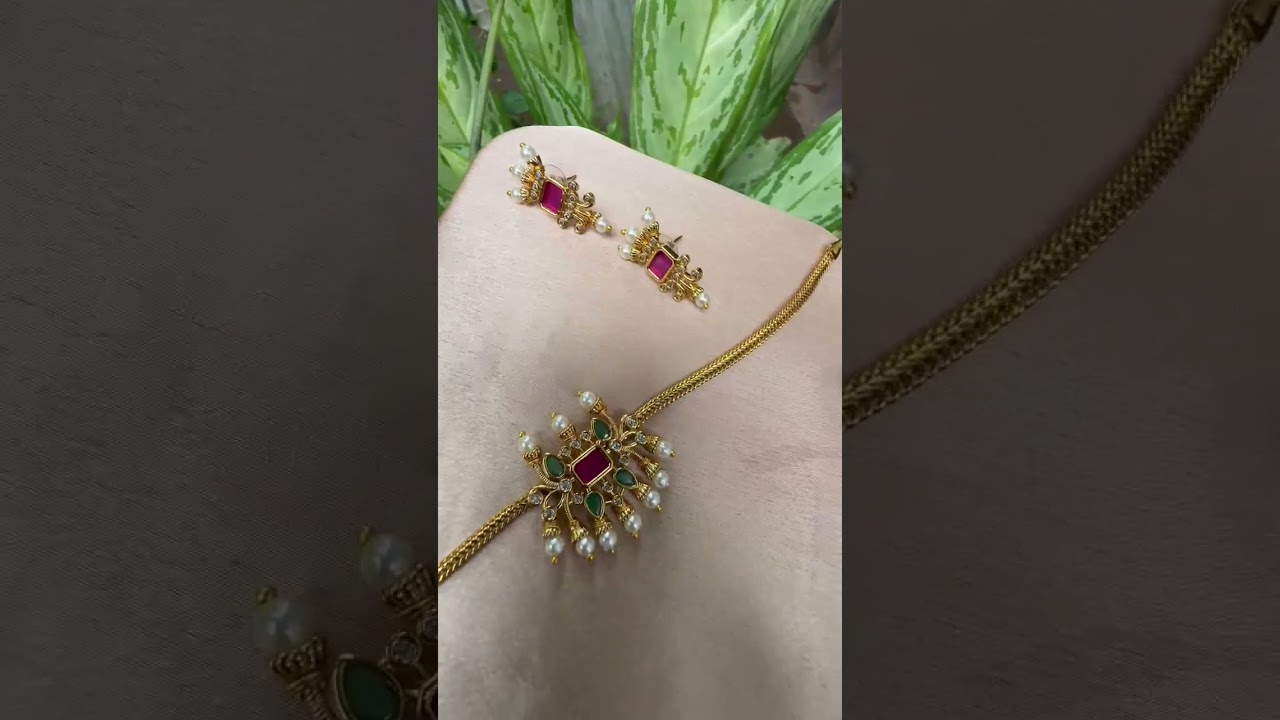 nakshatra choker price 385 + shipping orders 👉 6374 799502 #livas boutique #jewellery