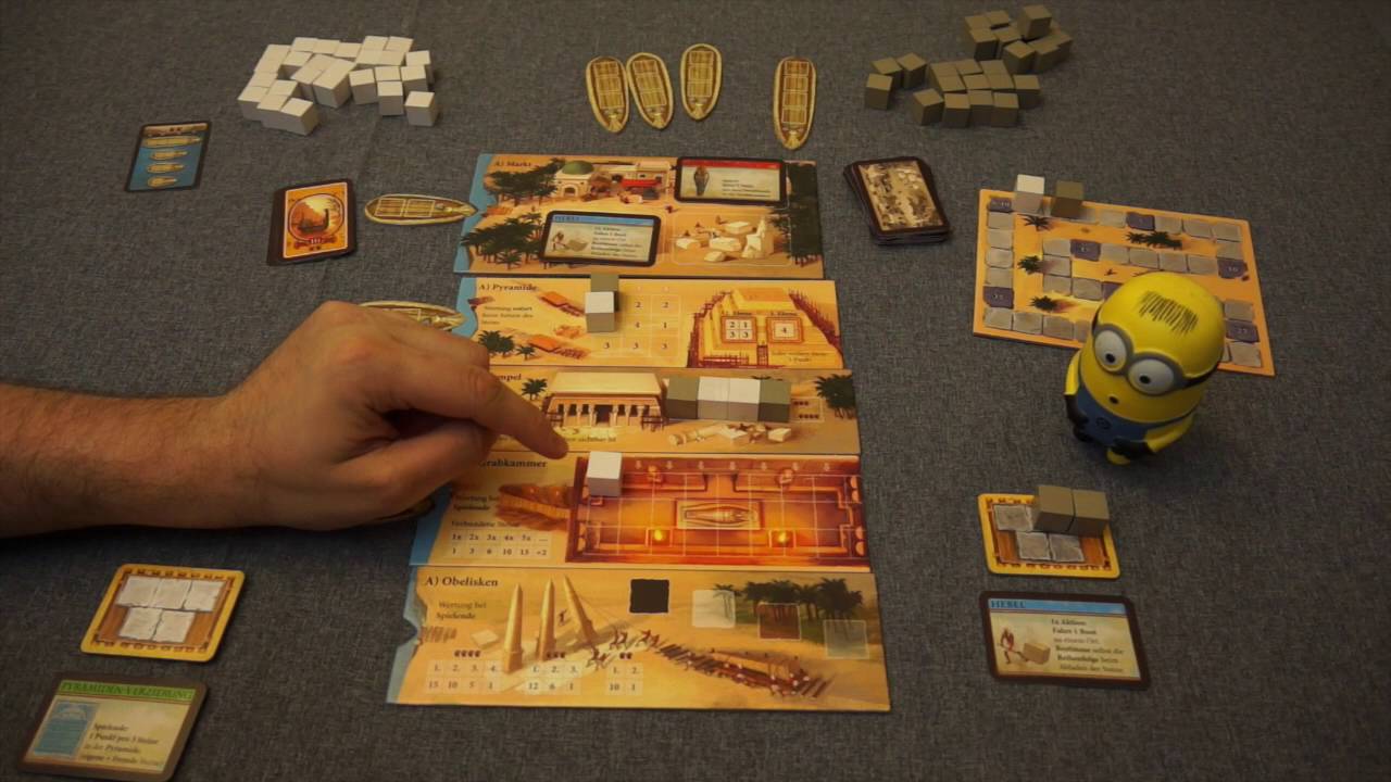 Imhotep - Baumeister Ägyptens (nominiert zum Spiel des Jahres 2016) Let's Play / Rezension (deutsch)