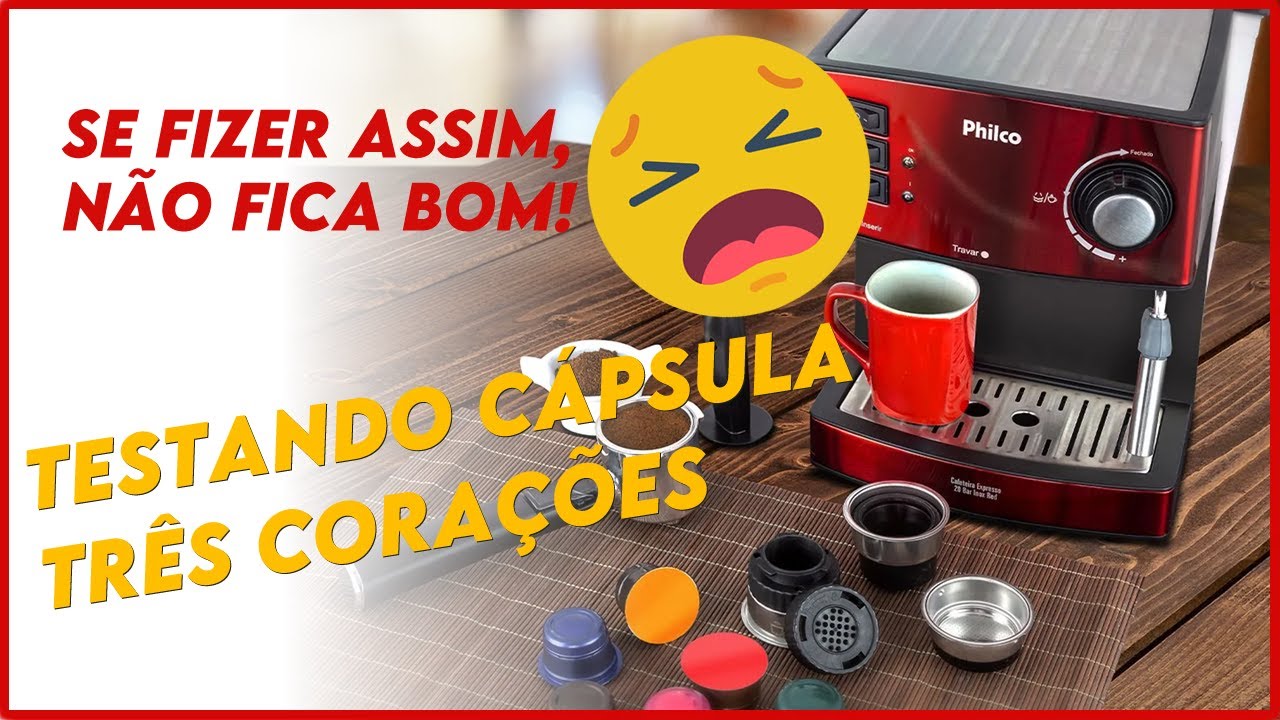 Testando cápsula Três Corações na cafeteira Philco pcf24  #cafeiraphilco #cafeteiraexpresso