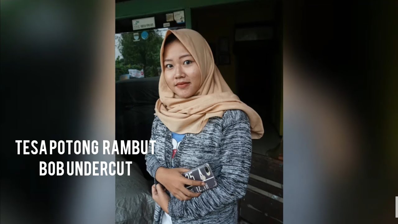 TESA HIJABERS CANTIK POTONG RAMBUT BOB UNDERCUT DI RUMAH - Long to Bob Undercut Tutorial