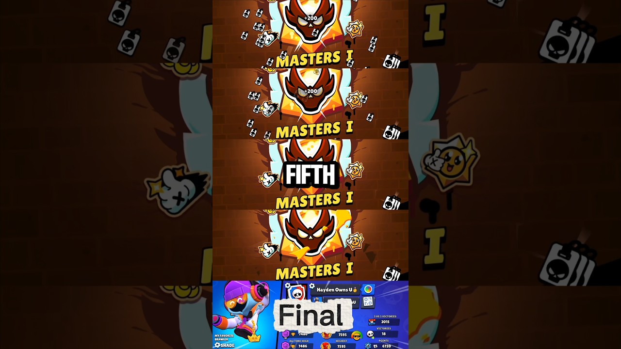 Pushing 5 Accounts to Masters in a Season 5/5 🫡 #brawlstars #ranked #masters #challenge #surge