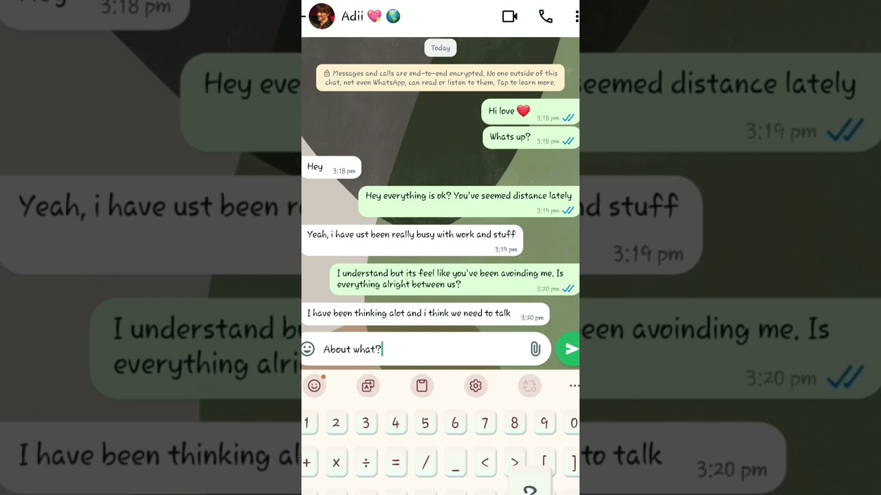 Breakup Chat / Part 1 #sad #chat #conversation #talking #breakup