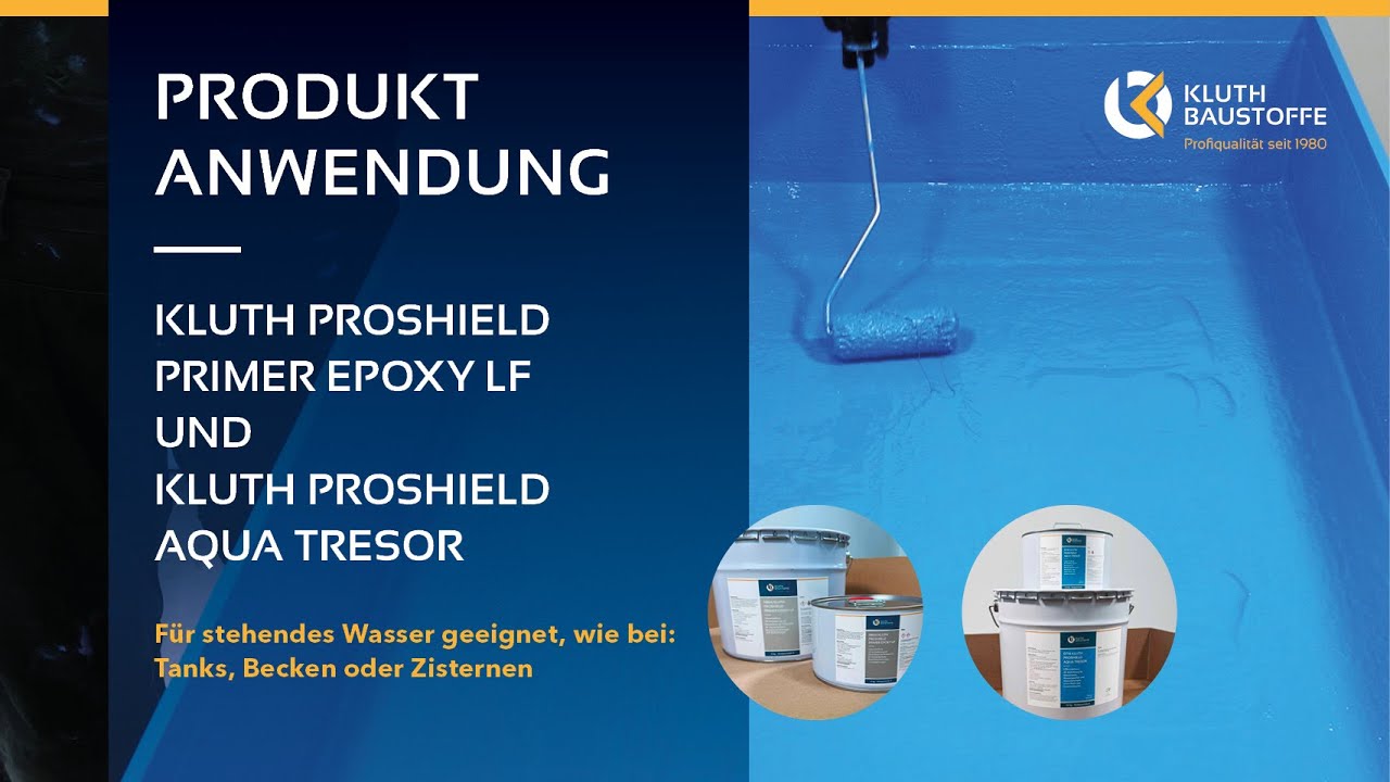 Lösemittelfreies grundieren und abdichten eines Wasserbeckens | KLUTH Produkte für stehendes Wasser
