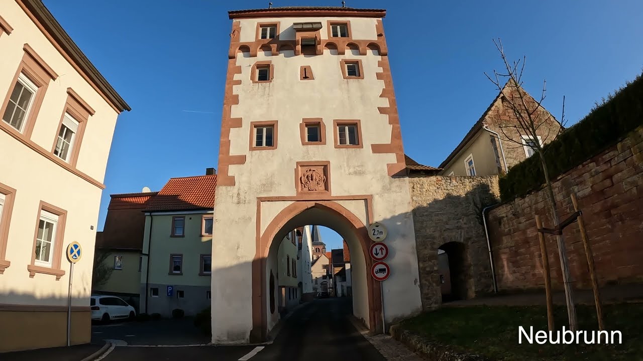 D: Neubrunn. Unterfranken. Eindrücke aus der Ortsmitte. Dezember 2024