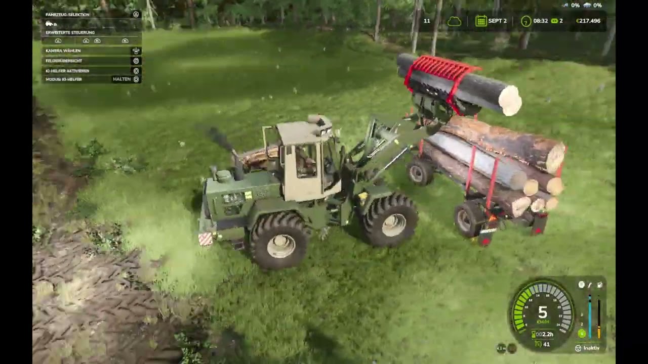 Landschaft Simulator 25 Pfälzer Wald Kirovets k700 + Fortschritt Landmaschinen #1 1 3