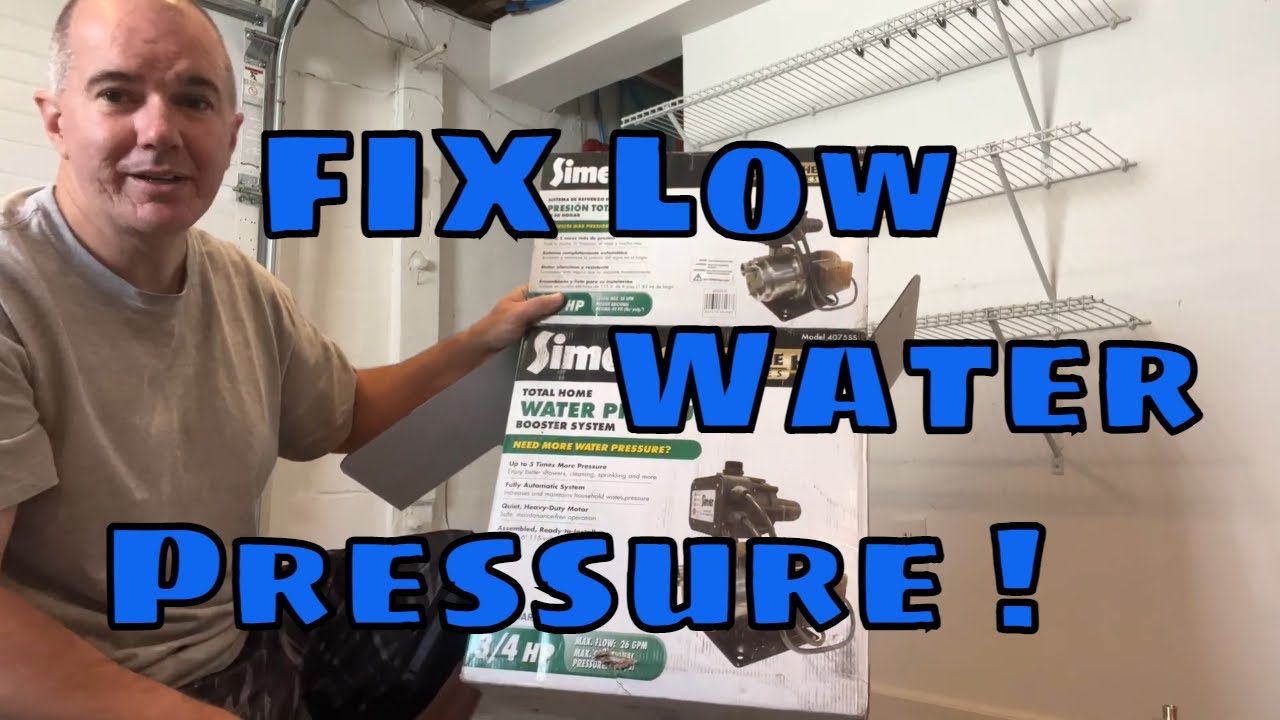 How to fix low water pressure in your house / Booster Pump Install