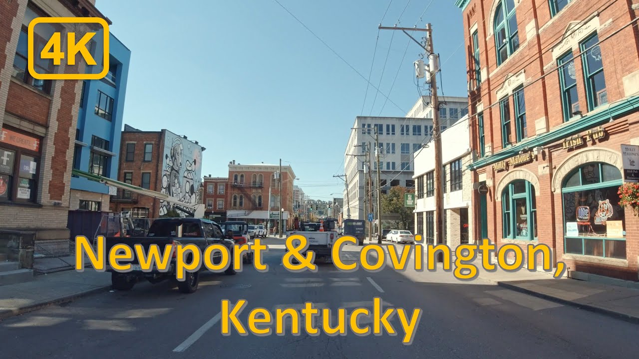 Driving in Newport & Covington, Kentucky - 4K60fps