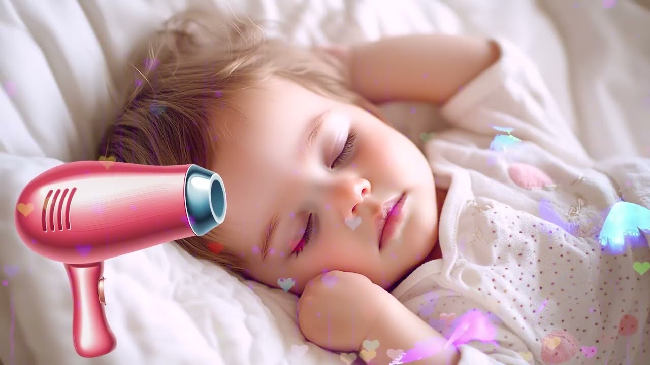 White noise Baby Sleep | ไม่มีโฆษณา แทรกแซงการหลับ | Sounds Dryer Relax Sleep, Music Relax