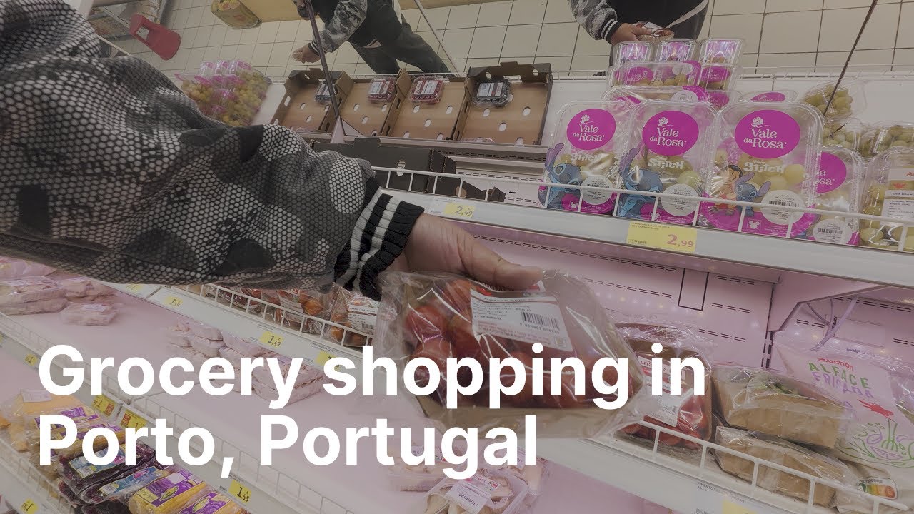 Grocery Shopping in Portugal | Walking Through My Auchan Near My Airbnb