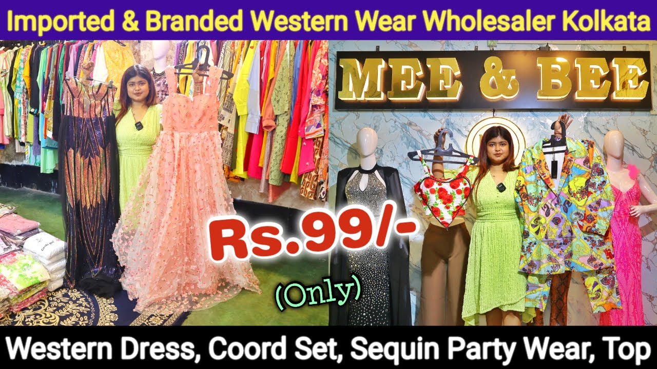 @Rs.99/- Imported and Branded Western Dress, Coord Set, Top, Sequin Party Wear Wholesaler in Kolkata