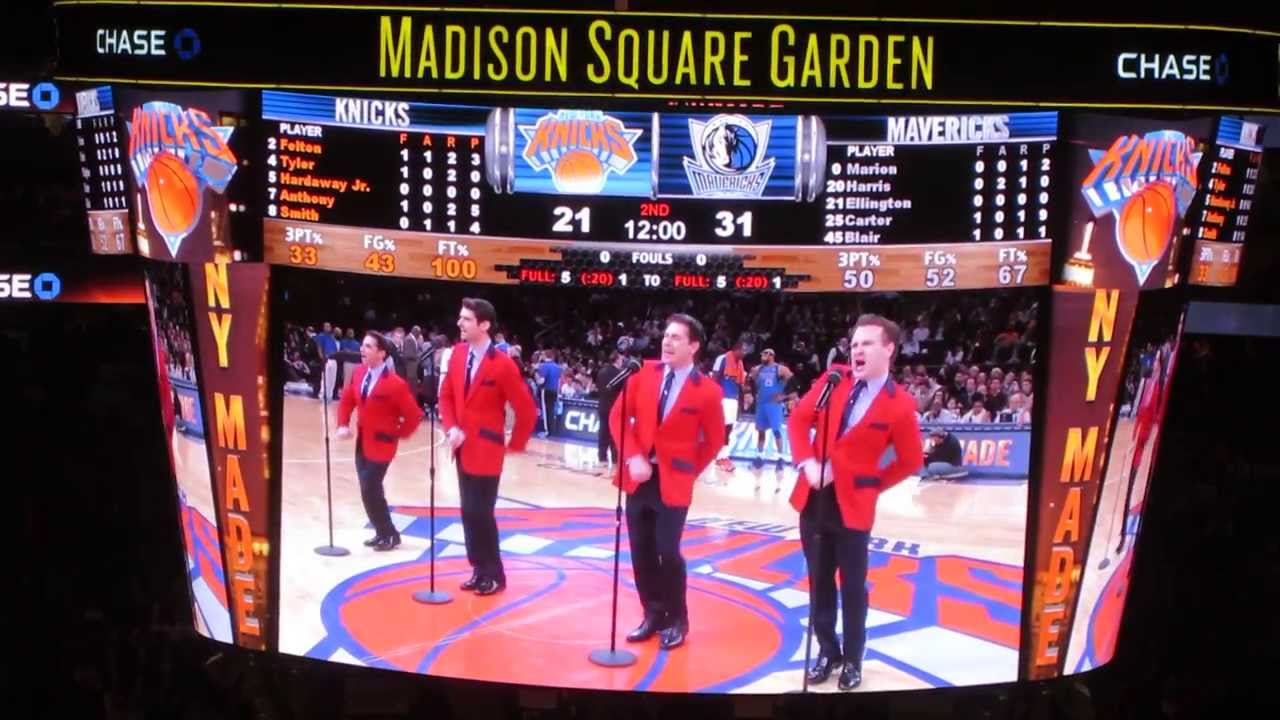 Broadway's JERSEY BOYS at the NY KNICKS at Madison Square Garden