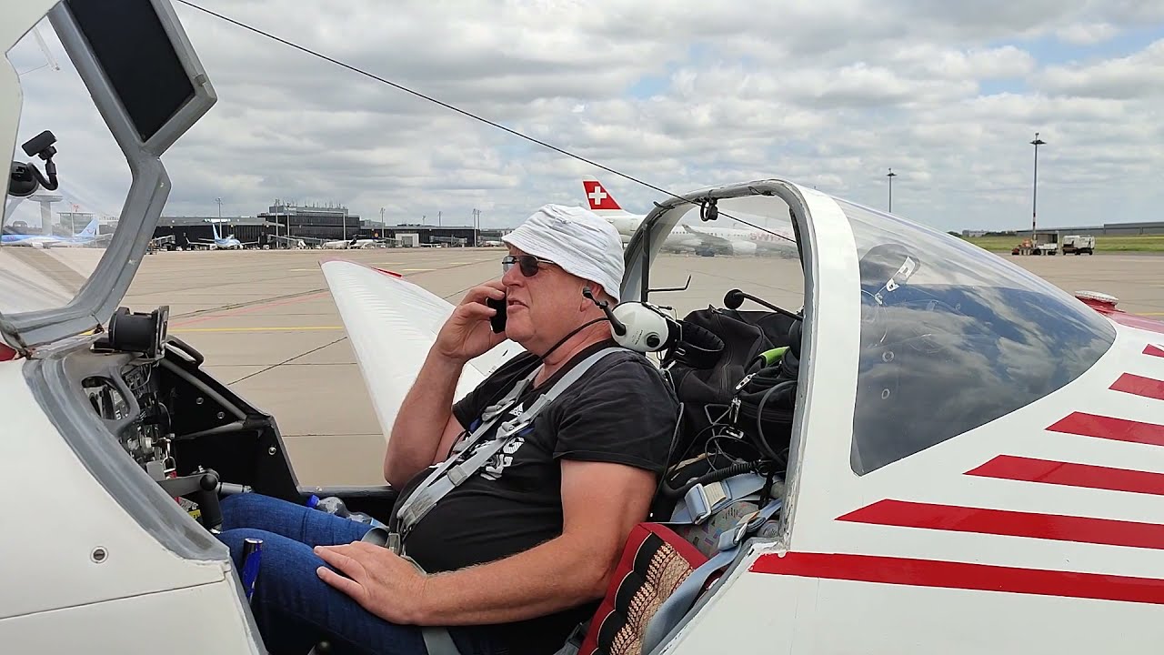 Waiting to leave at Hannover airport Int. EDDV. A Huge Airport and a very small plane. 