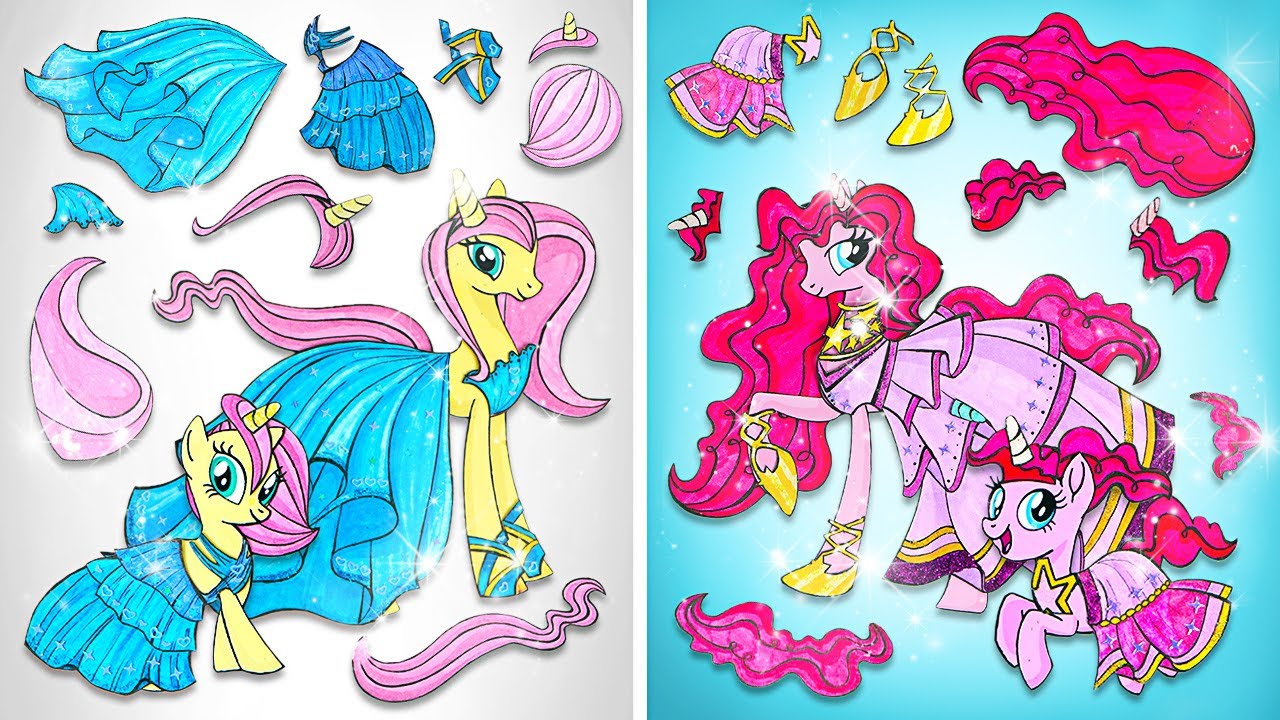 Como Fazer Lindas Roupas Para Unicórnios de Papel | ARTESANATO DIVERTIDO🦄