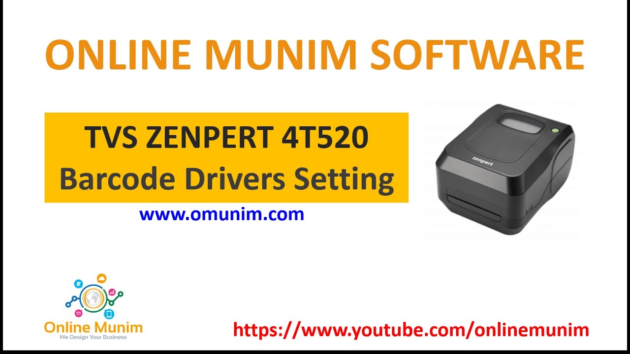 TVS ZENPERT 4T520 (#ZENPERT #4T520 Barcode Printer Setup and drivers installation)