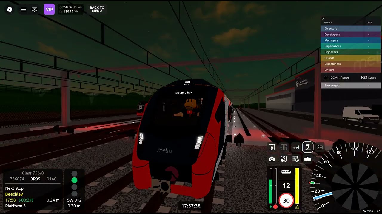 Roblox SCR 2.3.2 - Marston TMD To Stepford Bay In A Metro Class 756