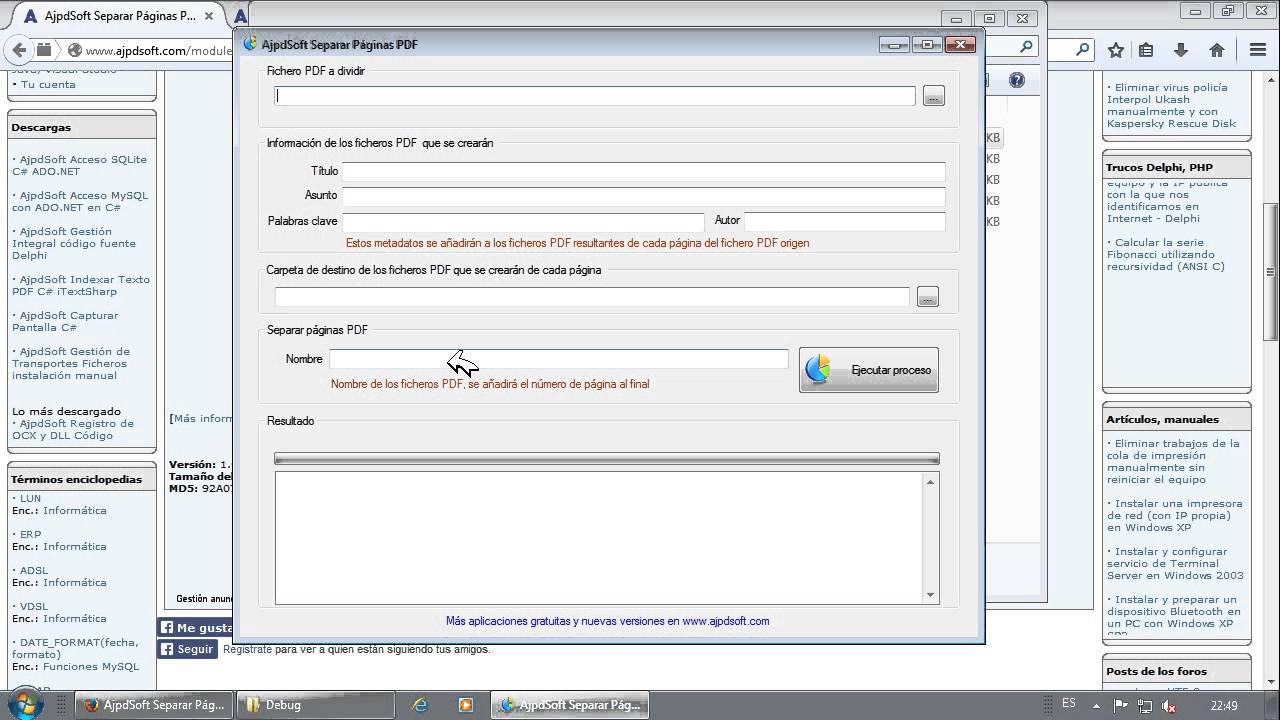 Cómo dividir ficheros PDF con C Sharp C# .NET | How to split PDF files