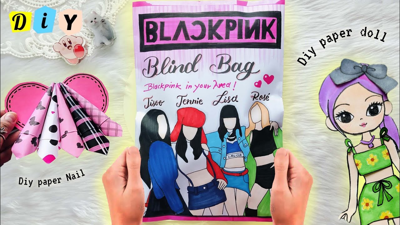 🖤💖DIY Blackpink blind bag tutorial | how to make blind bag tutorial | Foziya art and craft