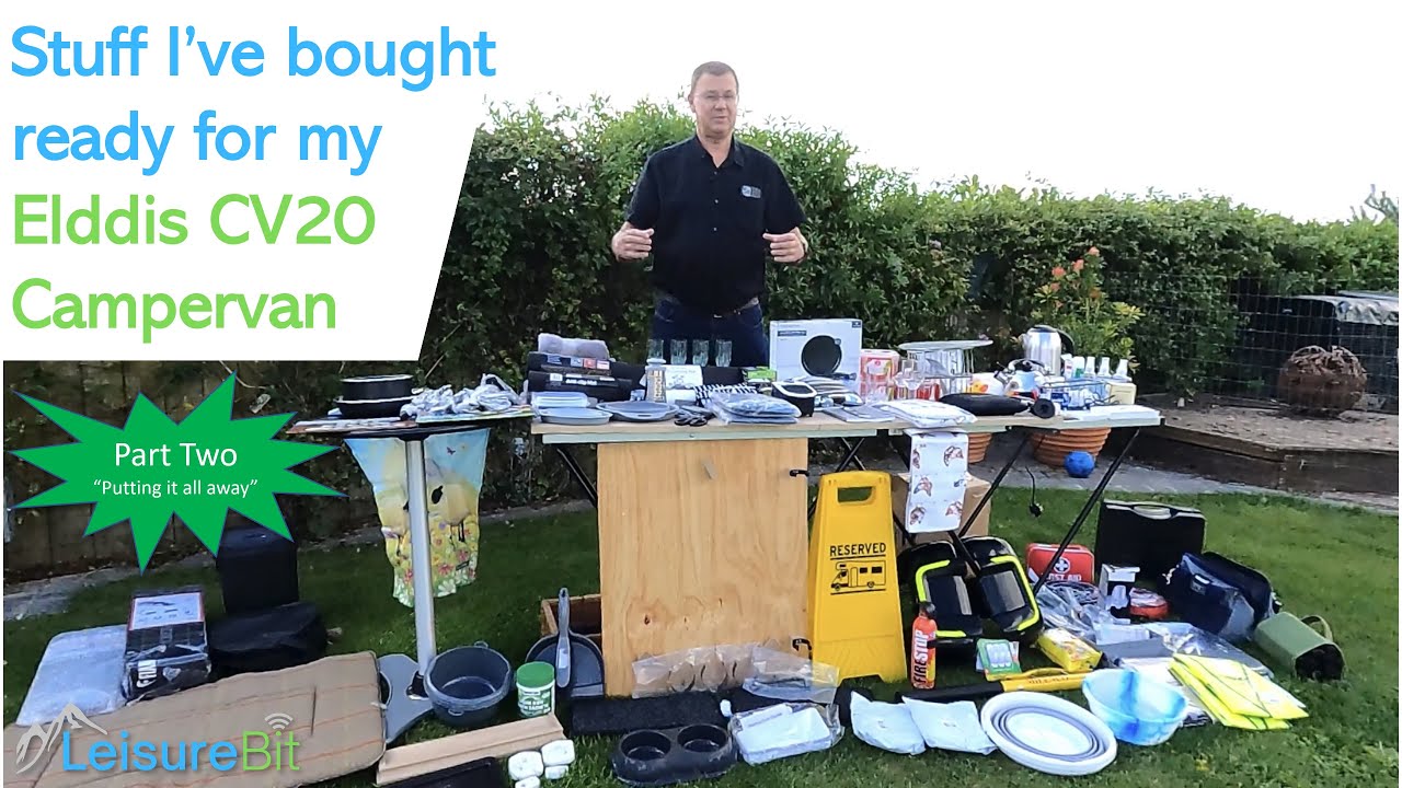Stuff I’ve bought ready for my Elddis CV 20 Campervan: Part 2: Let’s put it all away