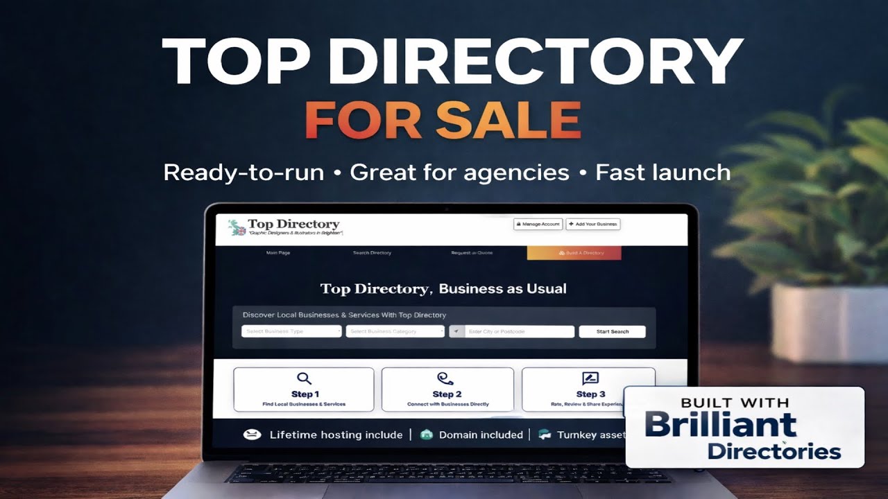 Top Directory For Sale, Built With Brilliant Directories