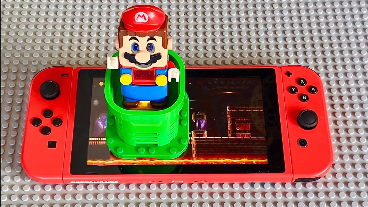 Lego Mario enters Bowser's Castle on Nintendo Switch to save Peach. Will he succeed? #legomario
