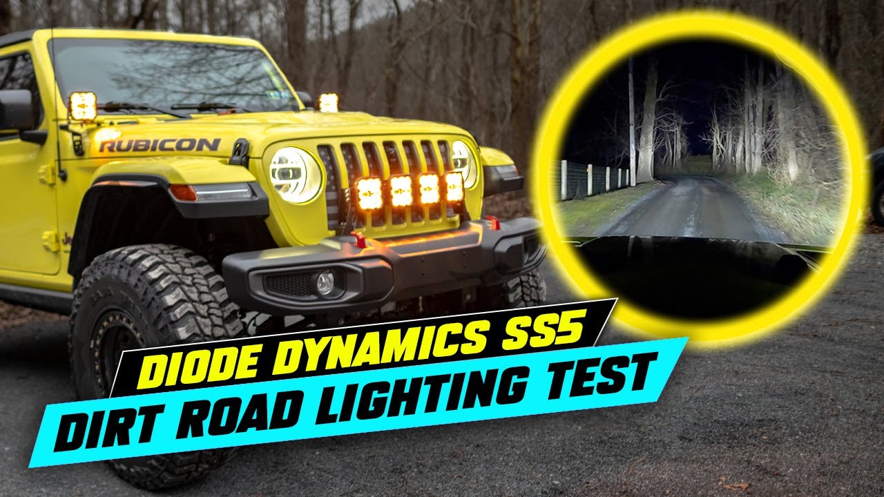 Dirt Road Jeep Wrangler Lighting Test (Diode Dynamics SS5)