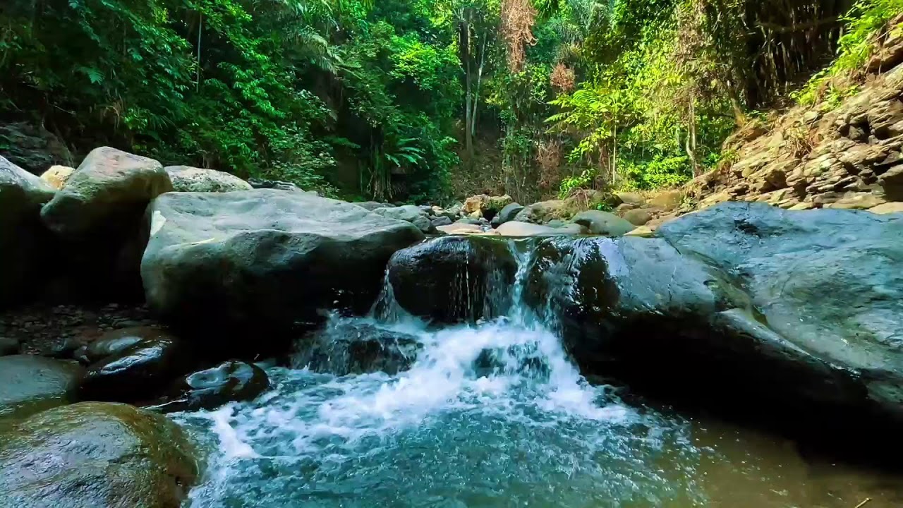 Mini Waterfall Over Stones – Soothing White Noise for Deep Sleep All Night (No Music)