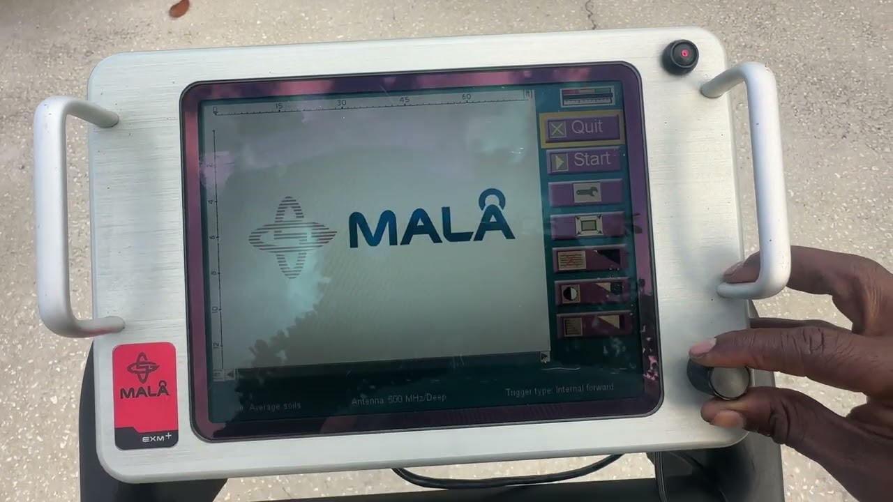 MALA EXM+ GPR GROUND PENETRATING RADAR  IN ACTION
