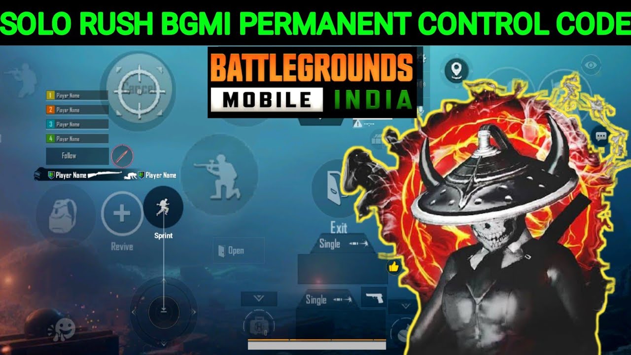 (Bgmi) Solo Rush Control Code | solo rush Sensitivity code | solo rush new Sensitivity