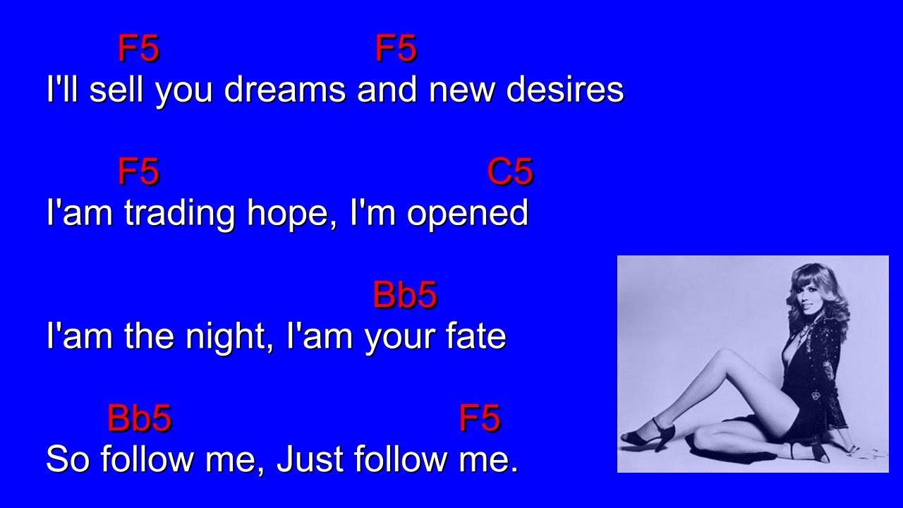 Amanda Lear -  Follow Me (Guitar Chords and Lyrics)