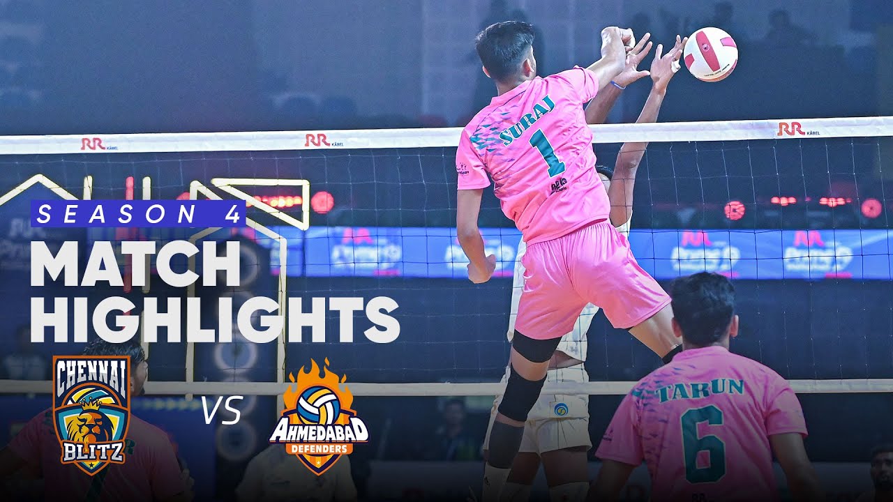 Chennai Blitz против Ahmedabad Defenders | Захватывающие моменты матча | PVL S4