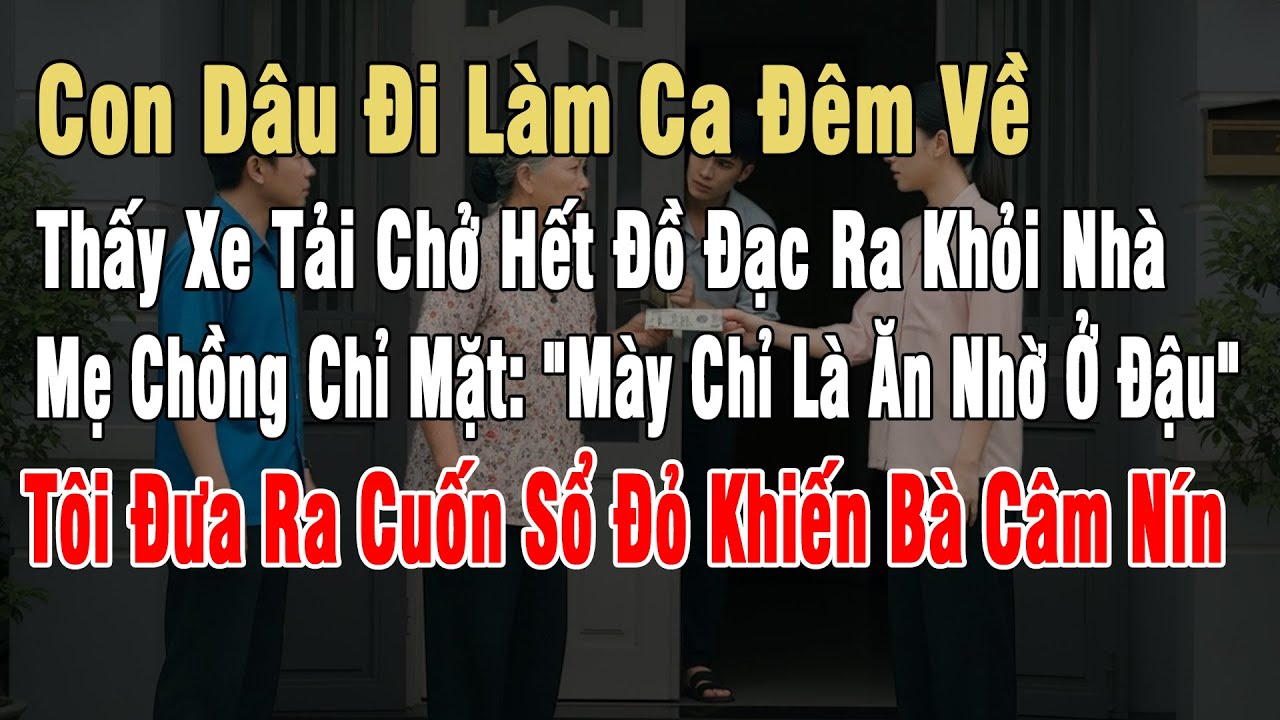 Làm Ca Đêm Về, Thấy Xe Tải Chở Hết Đồ Ra Khỏi Nhà, Mẹ Chồng Chỉ Mặt: 