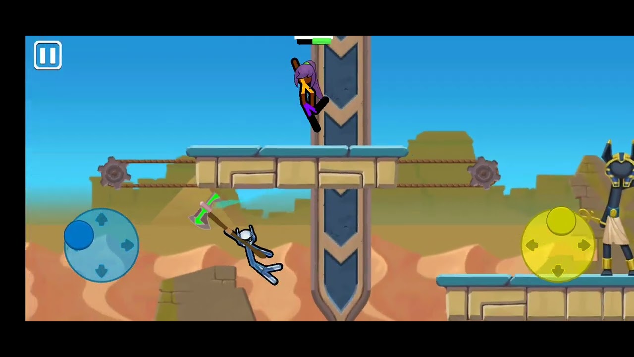 Playing SUPER DUELIST STICKMAN  with my friend *but in the GIANT WEAPON MODE*