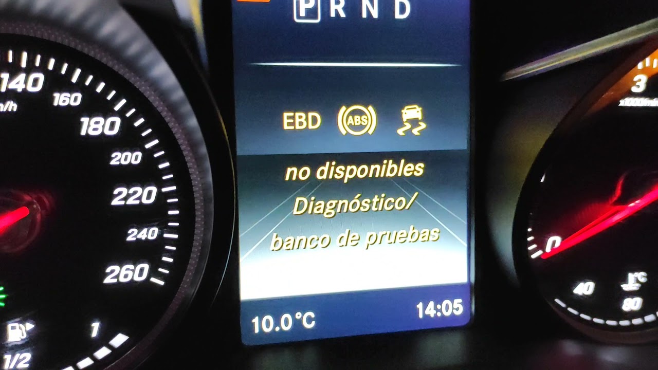 modo taller y test de rodillos mercedes w205, quitar todos los controles.