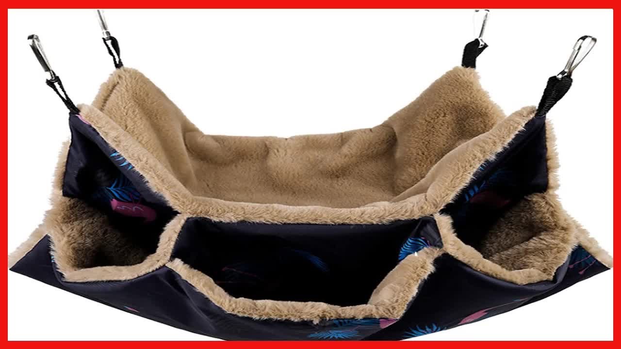 Petmolico Small Pet Hanging Triple Layer Warm Hammock Bed Cage Accessories Bedding Hideout Playing