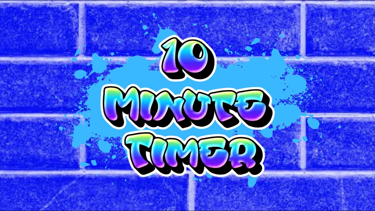 Graffiti Themed Timer – 10 Minute Silent Visual Countdown (No Sound + End Alarm)