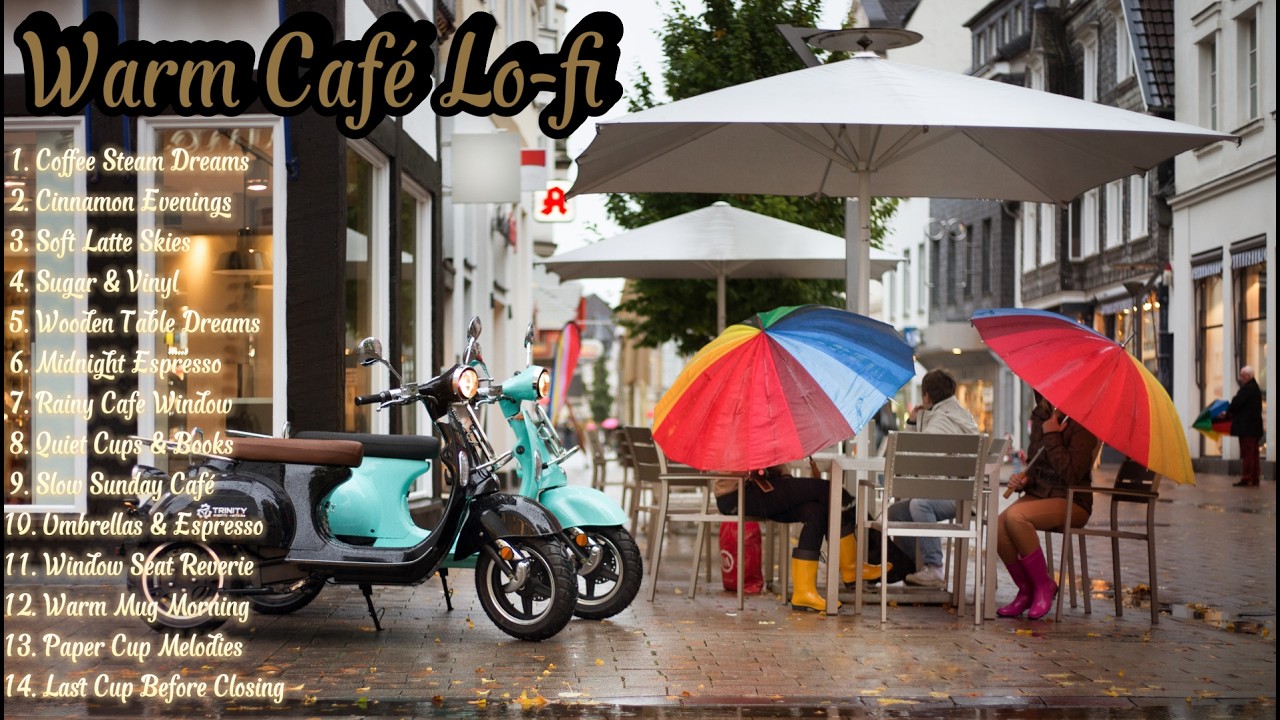 Rainy Coffee Shop Lofi ☕ Soft Guitar & Piano Beats to Study, Relax & Sleep
