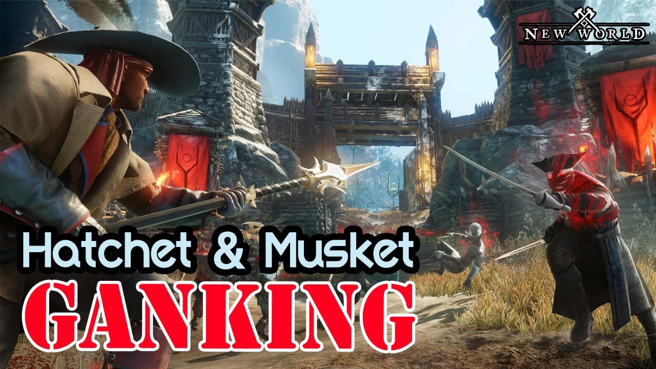 New World PVP - Ganking with Hatchet and Musket