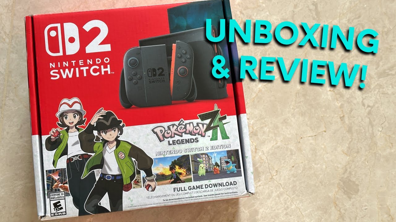 Распаковываем комплект Nintendo Switch 2 + Pokemon Legends Z-A!