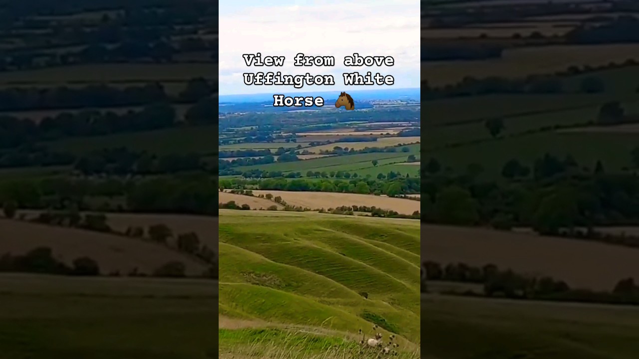 Summers day view from above Uffington White Horse! 🐴 🐴🐴 #chalk