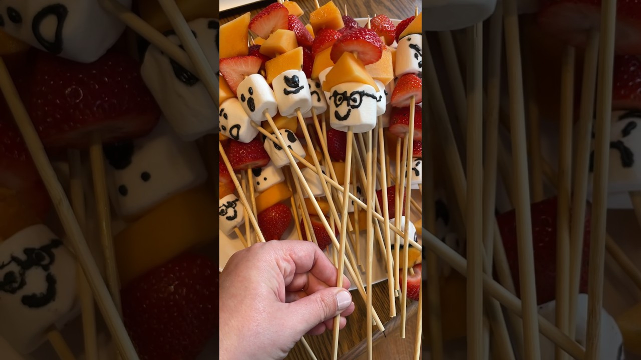 Halloween Fruit Skewers! Fun craft idea